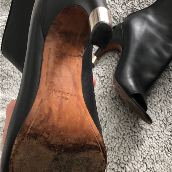 Givenchy Leather Open Toed Booties - Picture 3 of 8